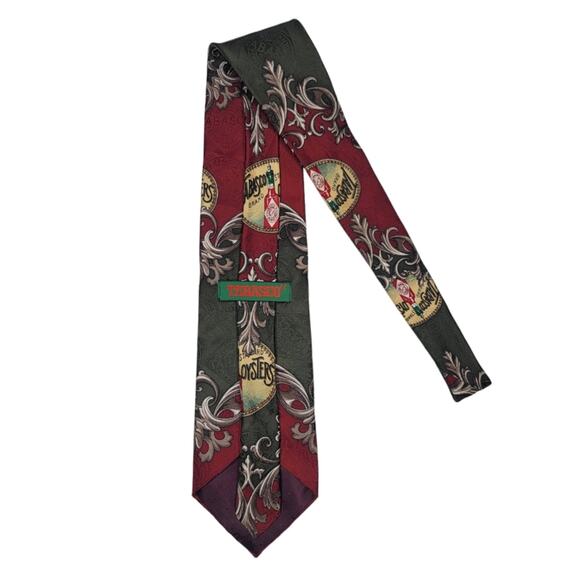 Tabasco Oysters Hot Pepper Sauce Necktie Vintage Men's All Silk Tie - Picture 3 of 8